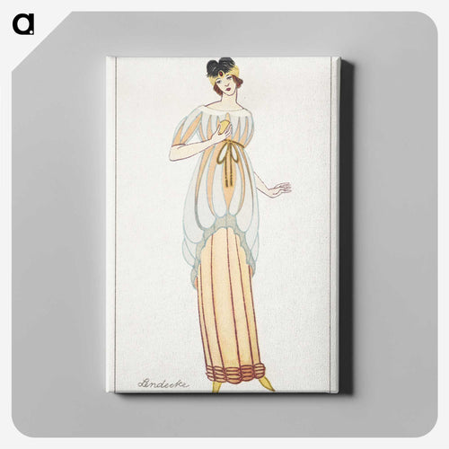 筒型のロングドレスを着た女性 - オットー フリードリヒ カール レンデッケ Canvas.