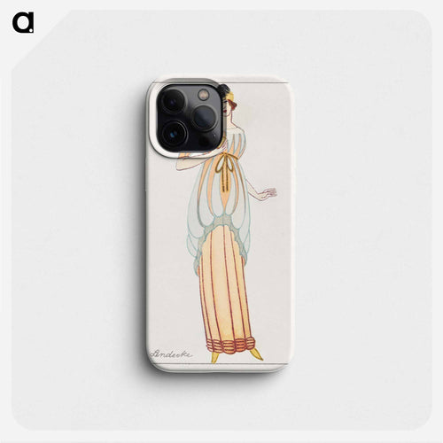 Woman in anklelength tubular dress - オットー フリードリヒ カール レンデッケ Phone Case.
