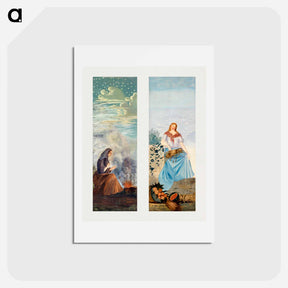 アートポストカード-The four seasons - ポール セザンヌ Postcard.