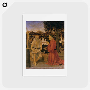アートポストカード-St. Jerome and a Donor - ピエロ デラ フランチェスカ Postcard.
