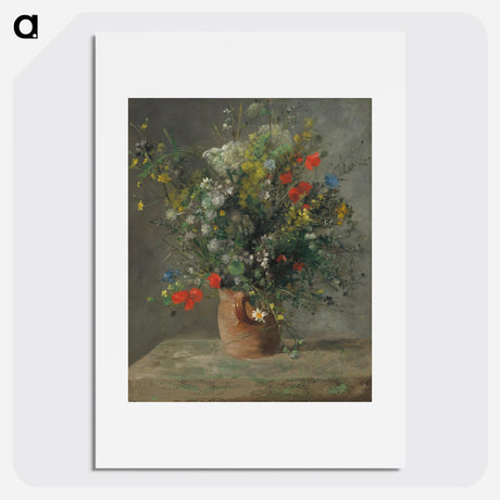 Flowers in a Vase - Pierre-Auguste Renoir Poster.