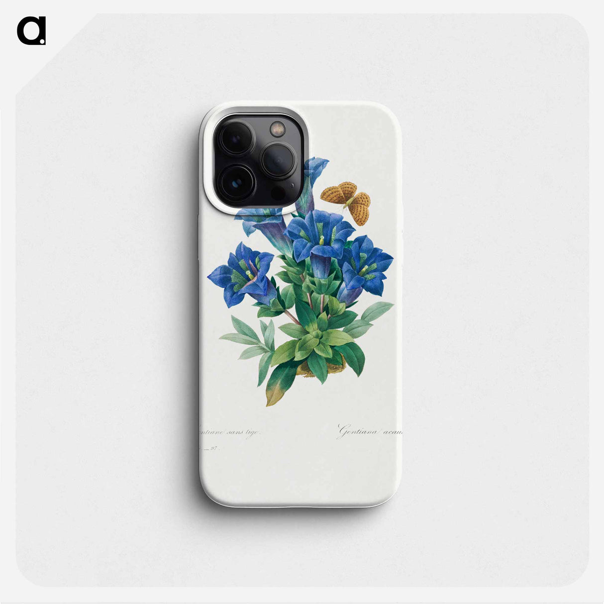Gentiana Acaulis - ピエール ジョゼフ ルドゥーテ Phone Case.