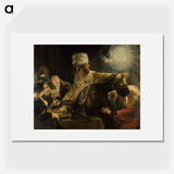 Belshazzar's Feast - Rembrandt van Rijn Poster.