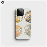 Flower Studies (Four Designs for Circular Ornaments) - Samuel Coleman Phone Case.