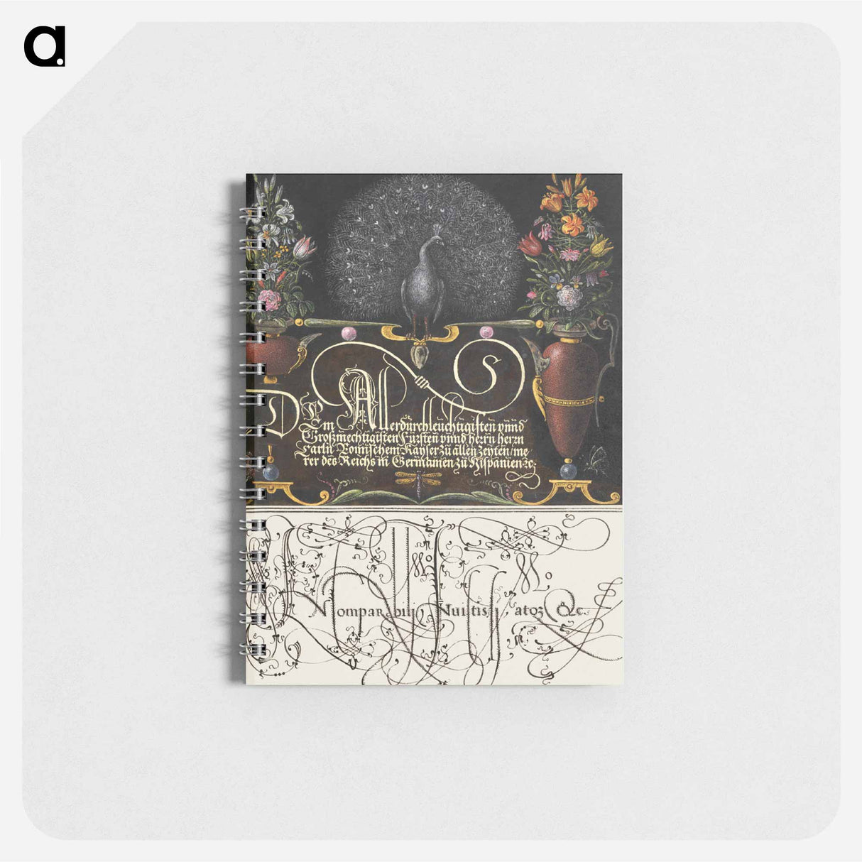 アートメモ帳-Flower Arrangements, Peacock, Butterflies, and Insect from Mira Calligraphiae Monumenta
 - 書道のお手本 Memo.