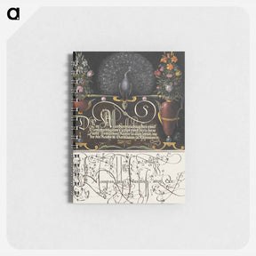 アートメモ帳-Flower Arrangements, Peacock, Butterflies, and Insect from Mira Calligraphiae Monumenta
 - 書道のお手本 Memo.