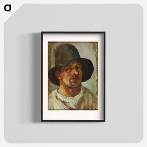 アートポスター-Self portrait with hat - テオ ファン ドゥースブルフ Poster.