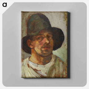 アートパネル-Self portrait with hat - テオ ファン ドゥースブルフ Canvas.