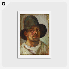 アートポストカード-Self portrait with hat - テオ ファン ドゥースブルフ Postcard.