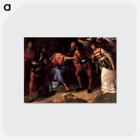 アートポストカード-Christ and the Adulteress - ティツィアーノ ヴェチェッリオ Postcard.