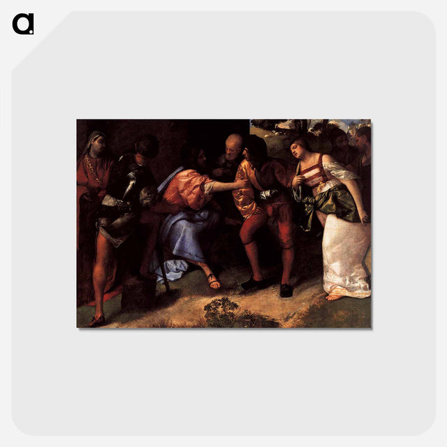 アートポストカード-Christ and the Adulteress - ティツィアーノ ヴェチェッリオ Postcard.