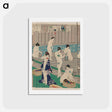 アートポストカード-Hada kurabe hana no shōbuyu kurabe, koshi yuki no ya - 豊原 国周 Postcard.