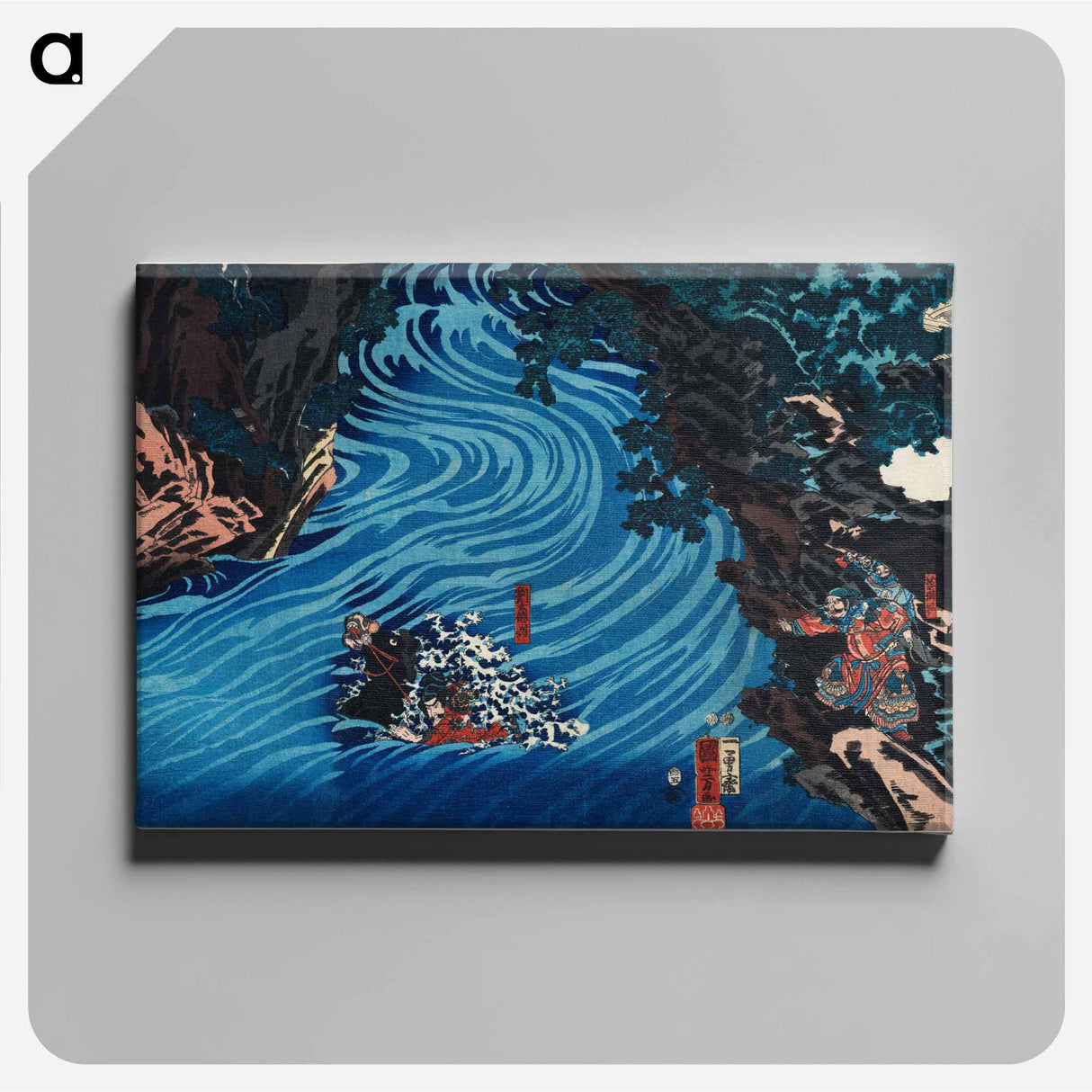 アートパネル-Gentoku Uma o Odorashite Tankei o Koeru zu - 歌川 国芳 Canvas.