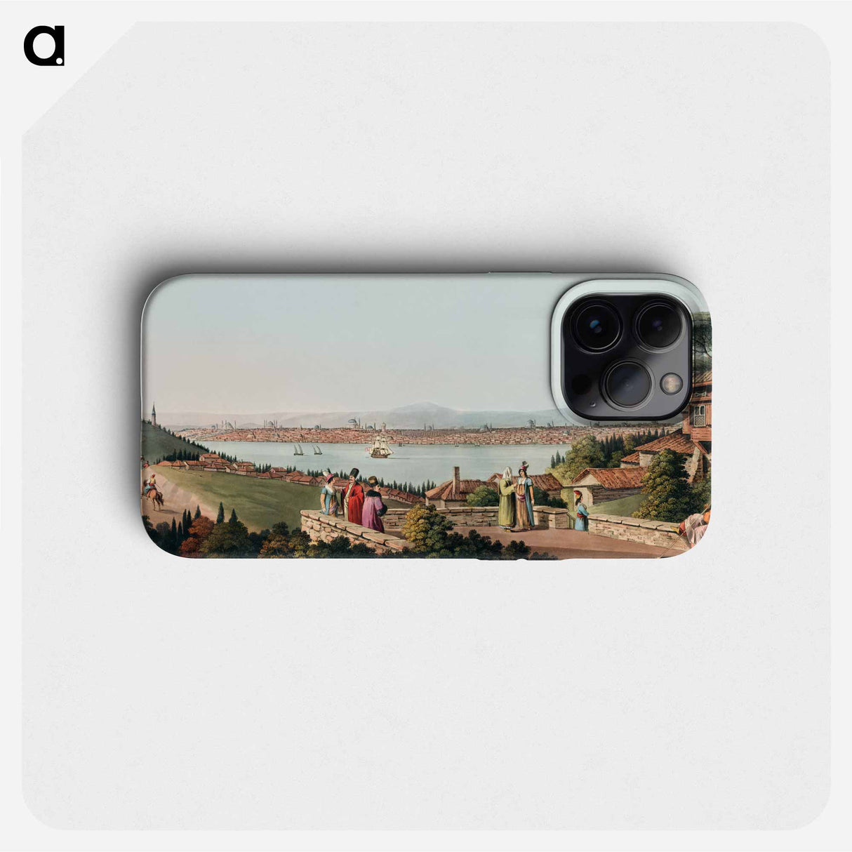 View of Constantinople from Views in the Ottoman Dominions, in Europe, in Asia, and some of the Mediterranean islands - オスマン帝国領内の景色 Phone Case.