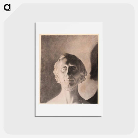 アートポストカード-H. W. Bissen's portrait bust of H.C. Andersen - ヴィルヘルム ハンマースホイ Postcard.
