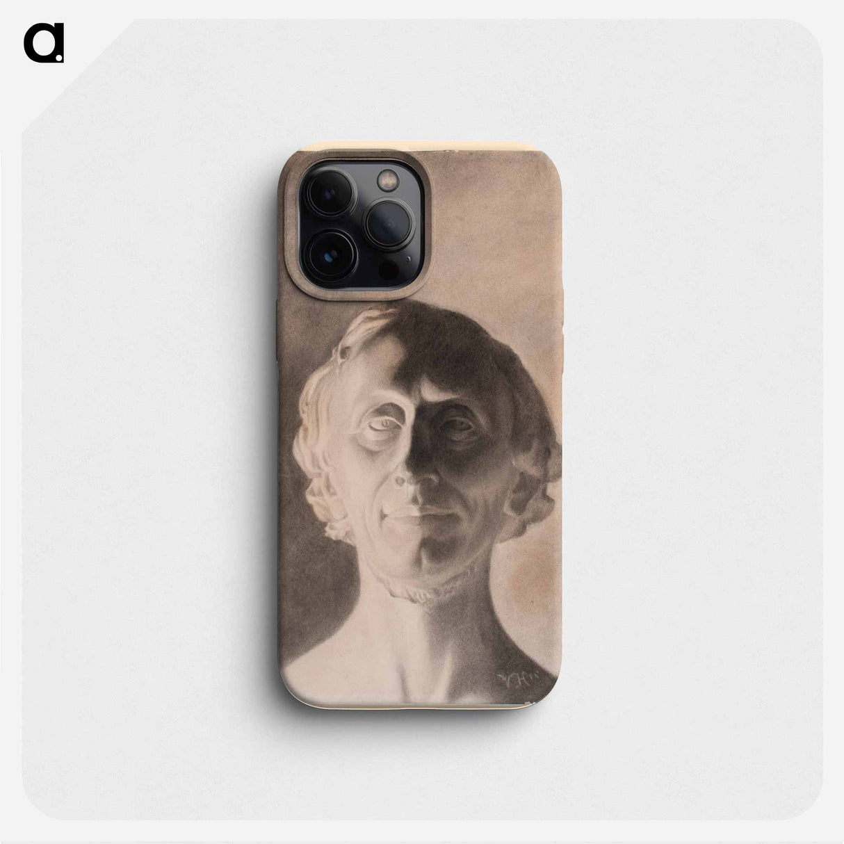 HW Bissen's portrait bust of HC Andersen - Vilhelm Hammershøi Phone Case.