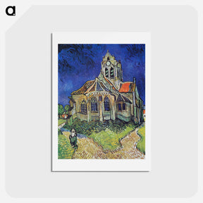 アートポストカード-The Church at Auvers - フィンセント ファン ゴッホ Postcard.