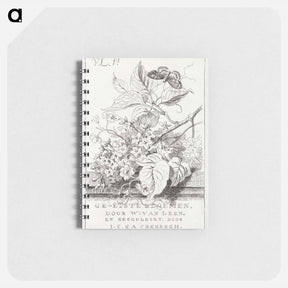 アートメモ帳-Flower study with butterfly - ウィレム ヴァン リーン Memo.