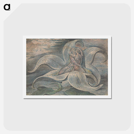 アートポストカード-Jerusalem, Plate 28 Proof Impression - ウィリアム ブレイク Postcard.