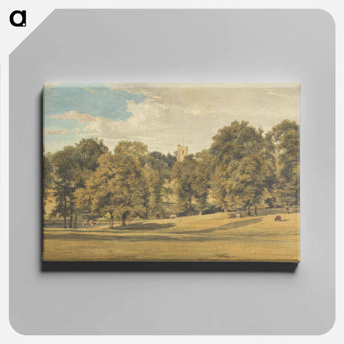 Bushey Church from the South West - ウィリアム ヘンリー ハント Canvas.