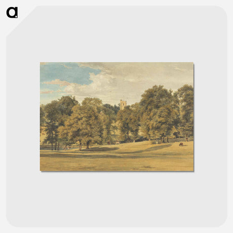 アートポストカード-Bushey Church from the South West - ウィリアム ヘンリー ハント Postcard.