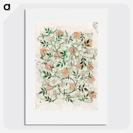 William Morris(ウィリアム モリス) - Jasmine pattern - ウィリアム モリス Poster. - artgraph.「アートをもっと気軽に」世界の名画やアート作品をポスターなど身近なアイテムにプリントして販売するサイト「artgraph.」ポスター、アートフレーム、スマホケース、ノート…etcなど多くの製品を用意しております。専属アーティストの作品もあり、ここだけしか買えないアートに出会えます。│