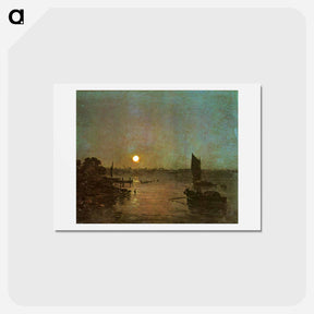 アートポストカード-Moonlight, A Study at Millbank - ウィリアム ターナー Postcard.