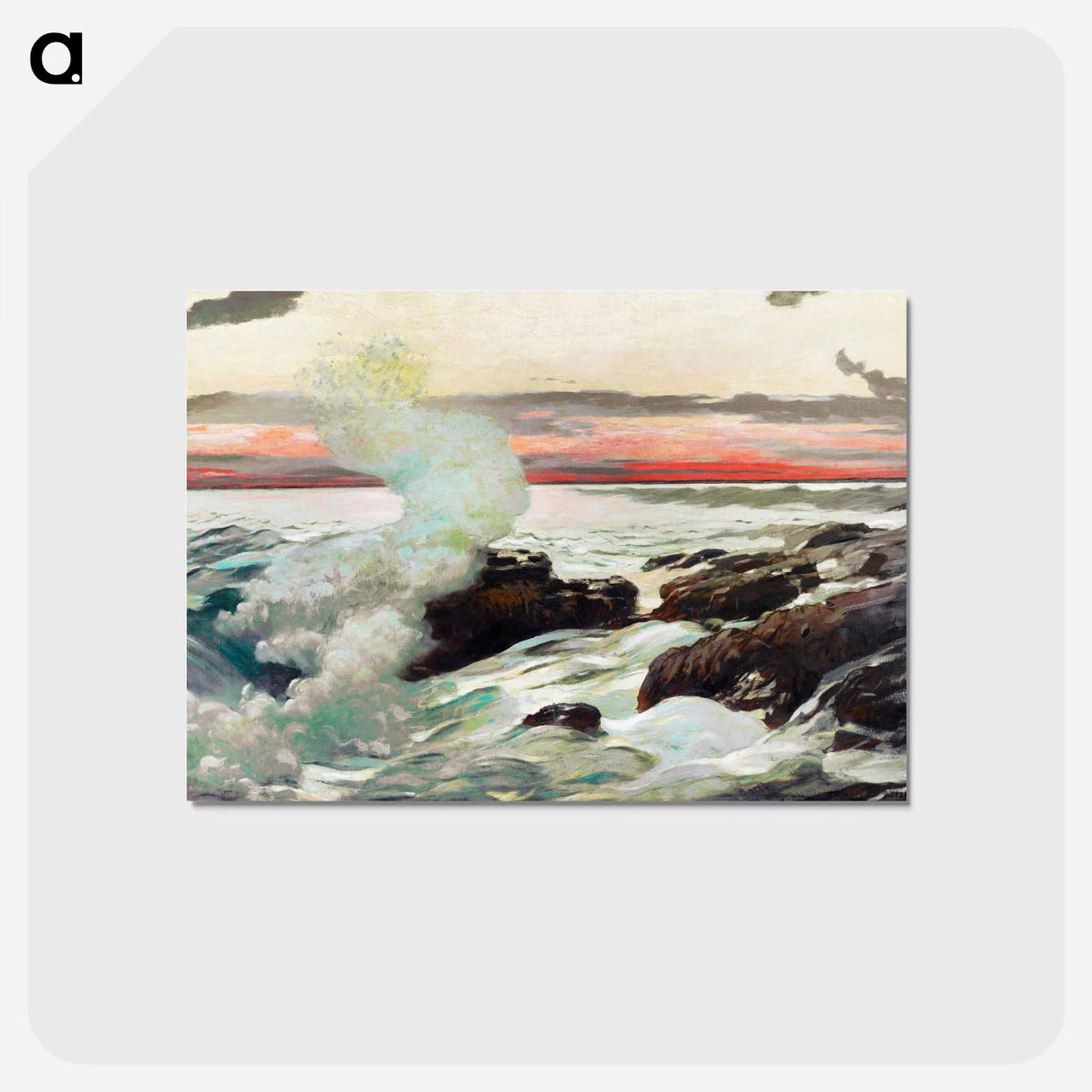 アートポストカード-West Point, Prout's Neck - ウィンスロー ホーマー Postcard.