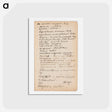 アートポストカード-(unknown)part of a sketchbook - アルバート エーデルフェルト Postcard.