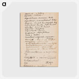 アートポストカード-(unknown)part of a sketchbook - アルバート エーデルフェルト Postcard.