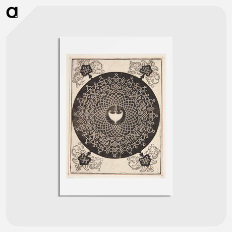 アートポストカード-Knob with heart-shaped center - アルブレヒト デューラー Postcard.