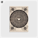 アートポストカード-Knob with heart-shaped center - アルブレヒト デューラー Postcard.