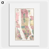 Map of New York and Vicinity - アンティーク地図 Poster.