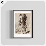 Caricature of Léon Manchon - クロード モネ Poster.