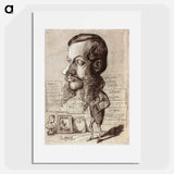 アートポスター-Caricature of Léon Manchon - クロード モネ Poster.