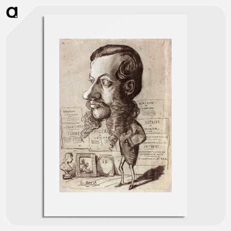 アートポスター-Caricature of Léon Manchon - クロード モネ Poster.