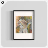 After the Bath, Woman drying herself - エドガー ドガ Poster.