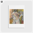 アートポストカード-After the Bath, Woman drying herself - エドガー ドガ Postcard.