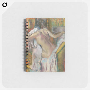 アートメモ帳-After the Bath, Woman drying herself - エドガー ドガ Memo.