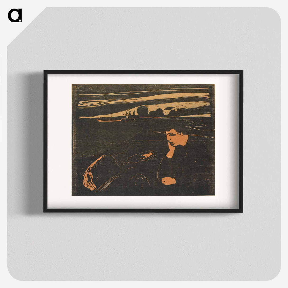 Evening - エドヴァルド ムンク Poster.