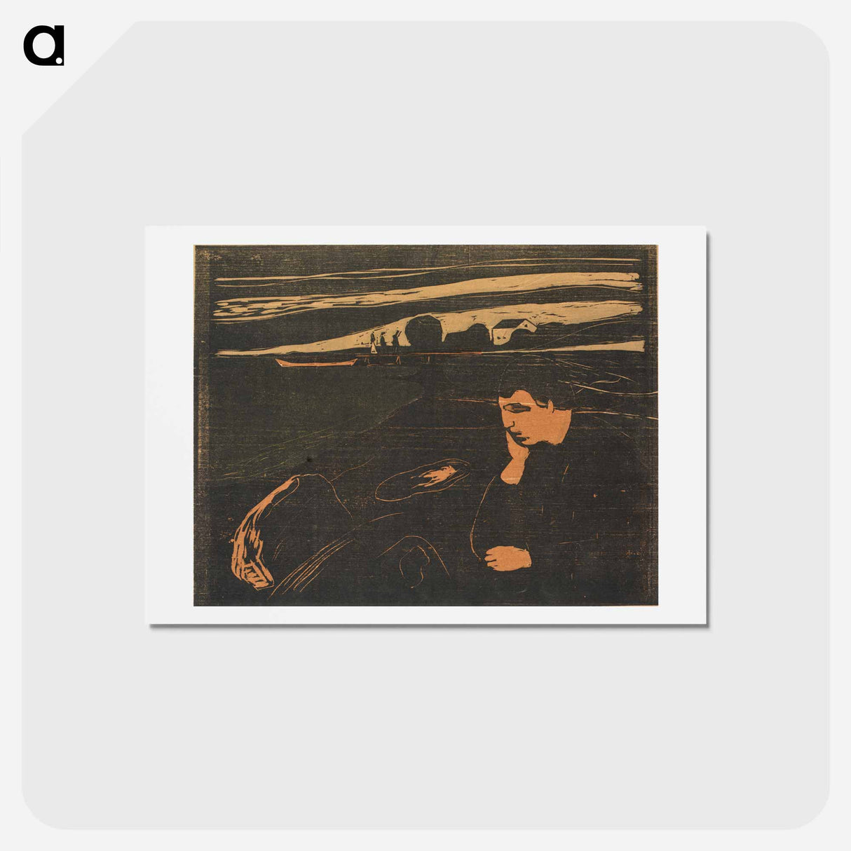 Evening - エドヴァルド ムンク Postcard.