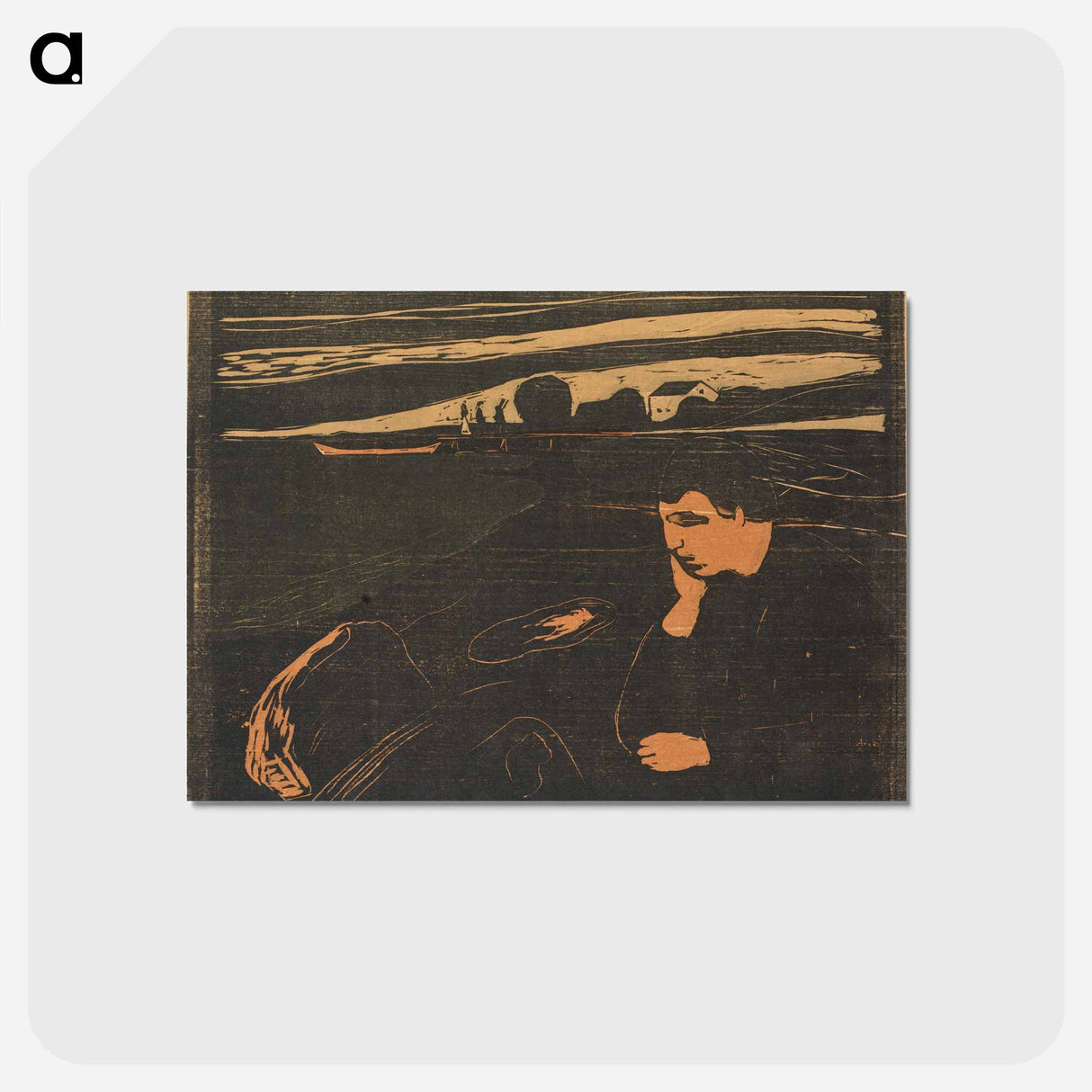 Evening - エドヴァルド ムンク Postcard.