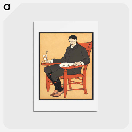 アートポストカード-Man sitting in a chair - エドワード ペンフィールド Postcard.