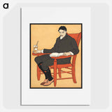 Man sitting in a chair - Edward Penfield Poster.