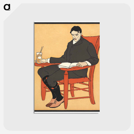アートポストカード-Man sitting in a chair - エドワード ペンフィールド Postcard.