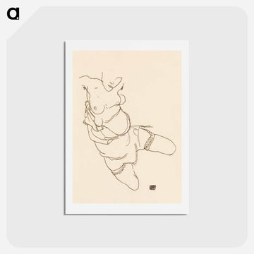 Semi-Dressed Model - エゴン シーレ Postcard.
