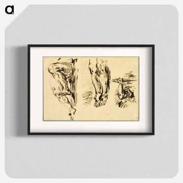 Study of Arms and Legs of Christ Crucified - ウジェーヌ ドラクロワ Poster.