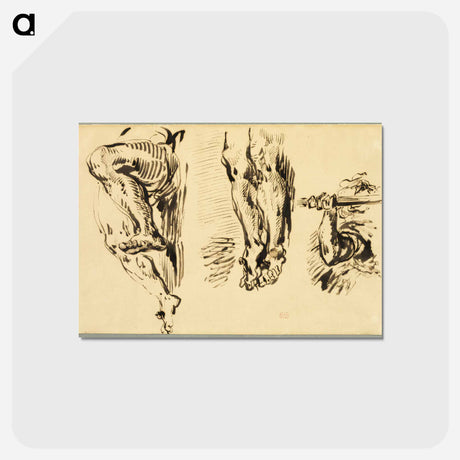 アートポストカード-イエロー - ウジェーヌ ドラクロワ Postcard.