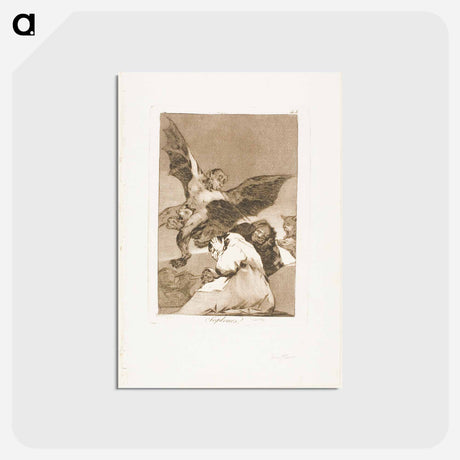 アートポストカード-Tale-Bearers - Blasts of Wind - フランシスコ デ ゴヤ Postcard.