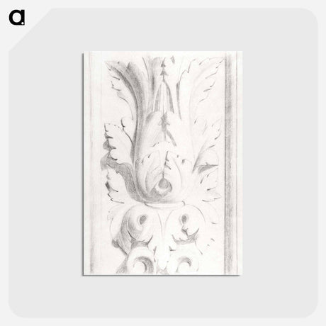 アートポストカード-Architectural Motifs: Double Acanthus Fleuron - ジョルジュ スーラ Postcard.